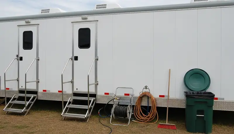 Trailer mounted porta potty in Lowell, MA